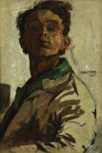 Hans Hartung, Autoportrait, 1922, Huile sur carton marouflé sur toile, 60.5 X 40.5 cm