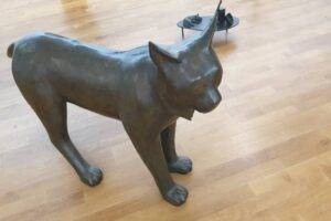 Félin, sculpture Roland Cognet