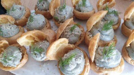 Choux à la Fourme d'Ambert, création du chef Pierre Artige