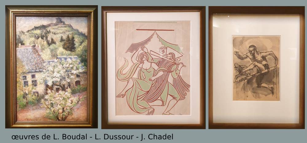 3 œuvres de l'exposition l'Auvergne de la modernité