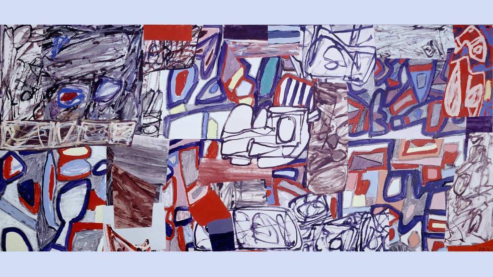 Jean Dubuffet "La résidence" acryle sur papier entoilé 1976 -Fondation Dubuffet