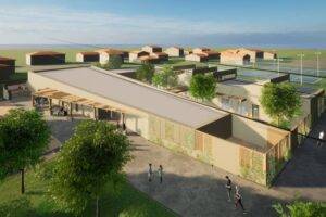 Futur espace de vie socio-culturel et associatif d'Aubière / Illustration SP Architecte