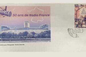 Timbre 50 ans de Radio France / illustration Elsa Catelin Timbre Ugo Gattoni