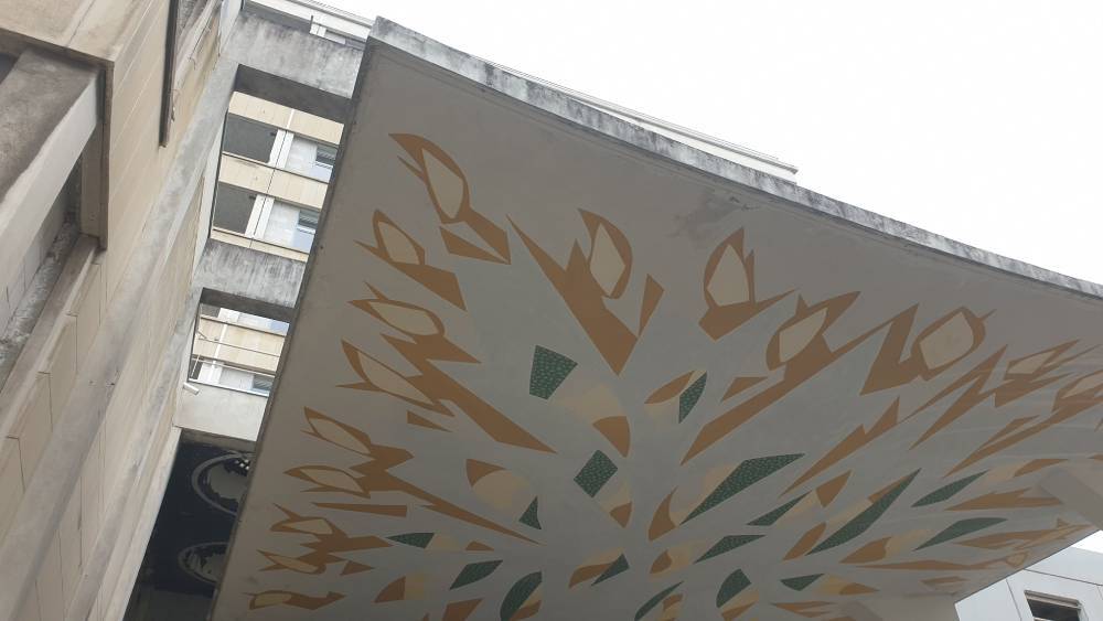 Fresque Louis Dussour, immeuble CPAM / Photo 7 Jours à Clermont