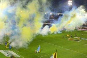 Fumigènes au stade Michelin / Photo P. Thivat