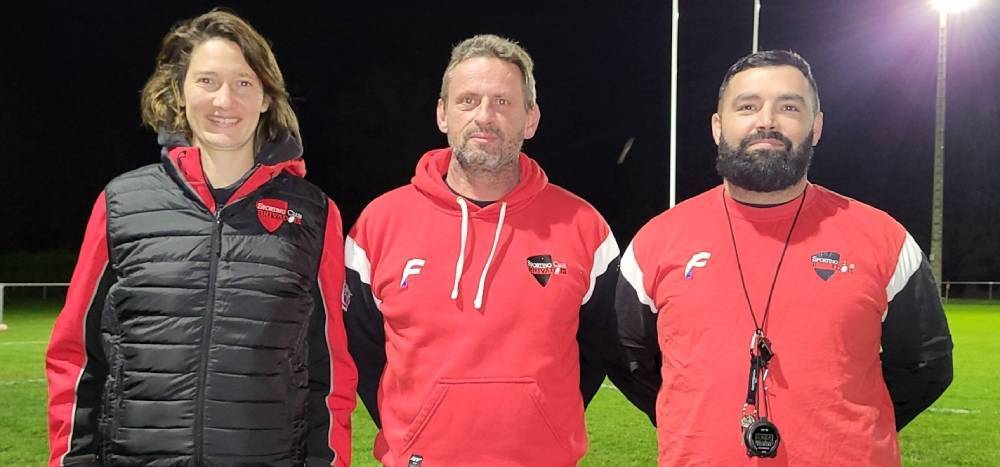 Le staff. avec Christophe Rodier et Alex Paul Photo Yves Meunier