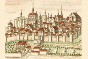 Montferrand Aquarelle de Louis Boudan 1460 ©BnF