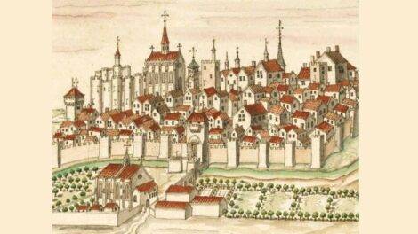 Montferrand Aquarelle de Louis Boudan 1460 ©BnF