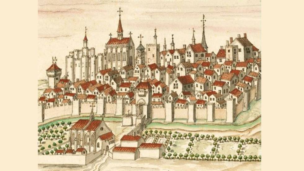 Montferrand Aquarelle de Louis Boudan 1460 ©BnF